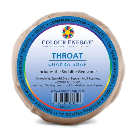 Blue Throat Chakra Soap 100gm/3.5oz  Includes  Sodalite Gemstone