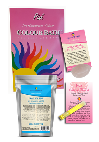 Deluxe Colour Bath Spa Kits  Pink Chakra Love is in the Air
