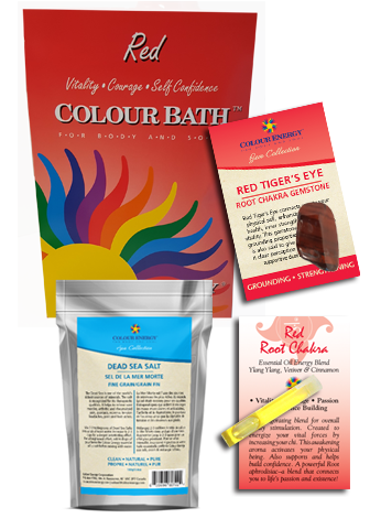 Deluxe Colour Bath Spa Kits Red Chakra Get Up And Go!