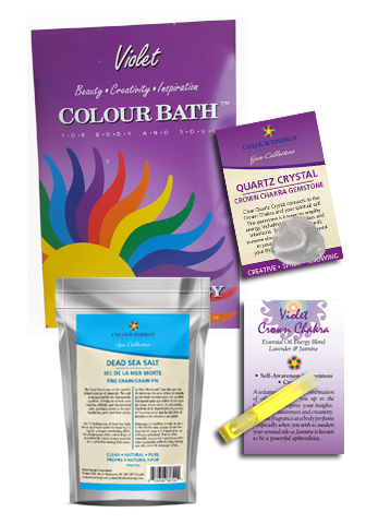 Deluxe Violet Chakra Bath Spa Kit Mantra for the Soul