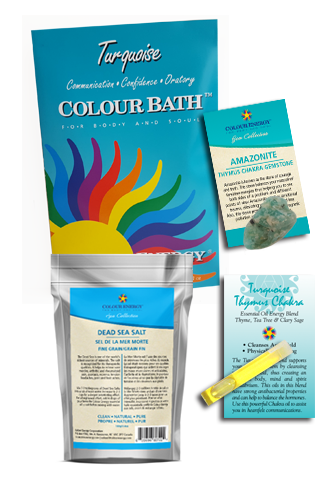 Deluxe Colour Bath Spa Kits ( Turquoise Chakra) Personal Transformation
